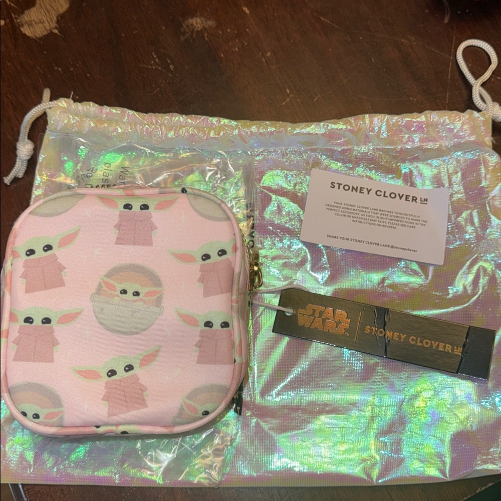 Stoney Clover Star Wars Baby Yoda Pink Pouch